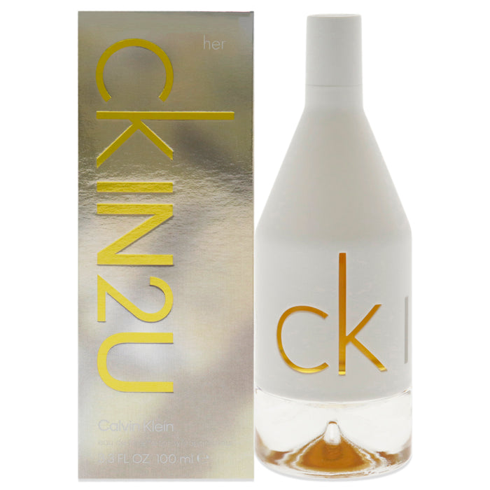 CKIN2U de Calvin Klein para mujeres - Spray EDT de 3,3 oz