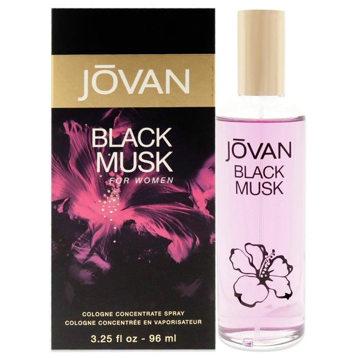 Jovan Black Musk de Jovan para mujeres - Spray concentrado de colonia de 3,25 oz