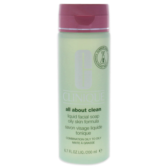 Fórmula para pieles grasas del jabón facial líquido All About Clean de Clinique para unisex - Jabón de 6.7 oz