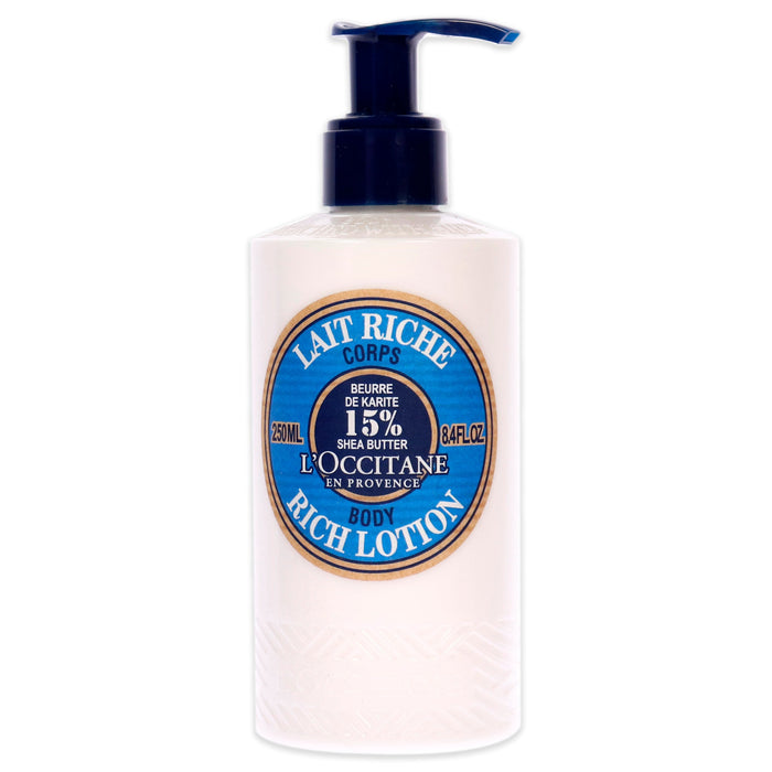 Loción corporal rica en manteca de karité de LOccitane para unisex - Loción corporal de 8,4 oz