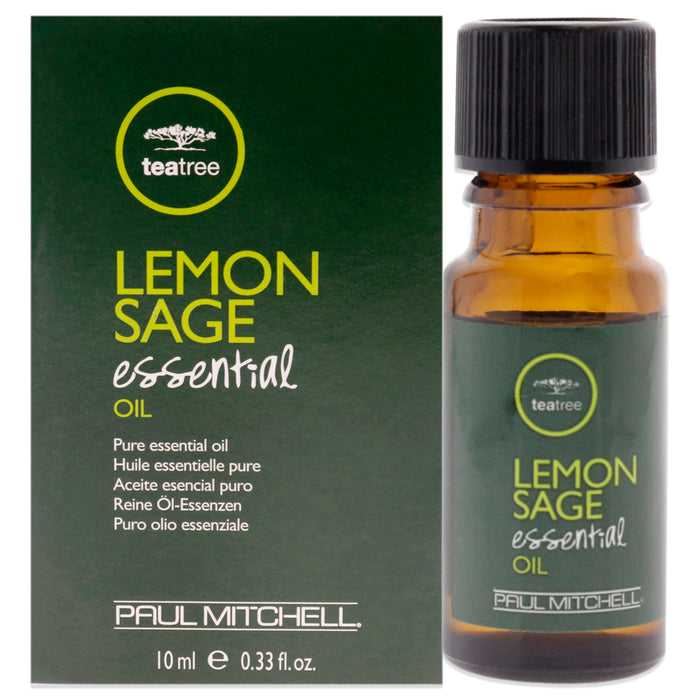Aceite esencial de árbol de té - Salvia de limón de Paul Mitchell para unisex - 0,33 oz de aceite
