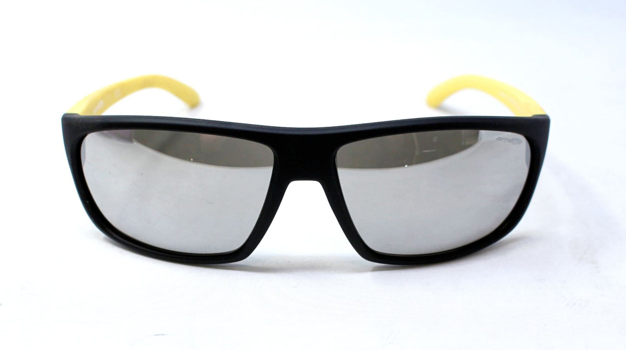 Arnette AN 4225-2377-6G Burnout -Matte Black Yellow-Light Grey Silver by Arnette for Men - 64-15-130 mm Sunglasses