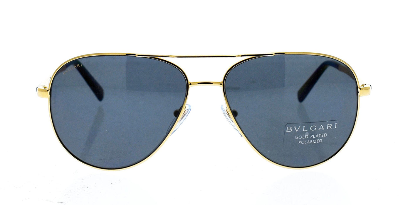 Bvlgari BV5029K 390-81 - Gold Plated-Grey Polarized by Bvlgari for Men - 61-15-140 mm Sunglasses