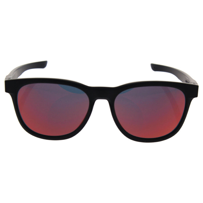 Oakley Stringer 009315-09 - Matte Black-Ruby Red Iridium by Oakley for Men - 55-16-145 mm Sunglasses
