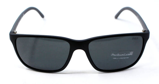 Polo Ralph Lauren PH 4092 553487 - Matte Black-Grey by Ralph Lauren for Men - 58-16-145 mm Sunglasses