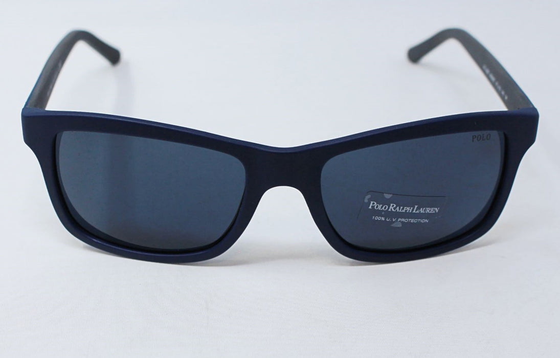 Polo Ralph Lauren PH 4095 5528-87 - Matte Blue-Smoke Blue by Ralph Lauren for Men - 57-19-140 mm Sunglasses