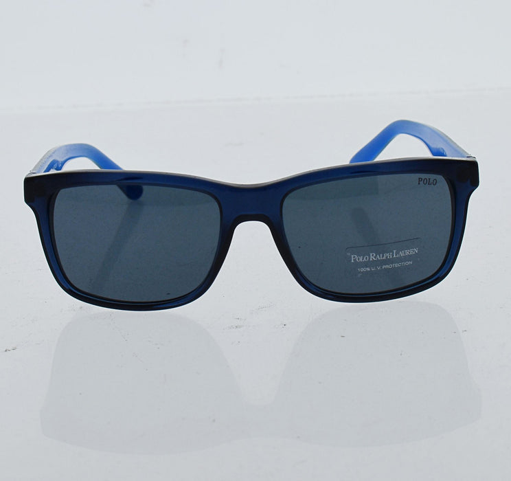 Polo Ralph Lauren PH 4098 5563-87 - Trasparent Blue-Grey Blue by Ralph Lauren for Men - 57-18-145 mm Sunglasses