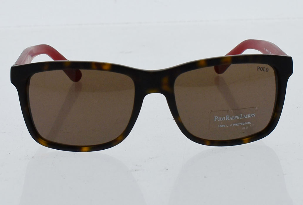 Polo Ralph Lauren PH 4098 560173 - Matte Dark Gunmetal-Dark Brown by Ralph Lauren for Men - 57-18-145 mm Sunglasses