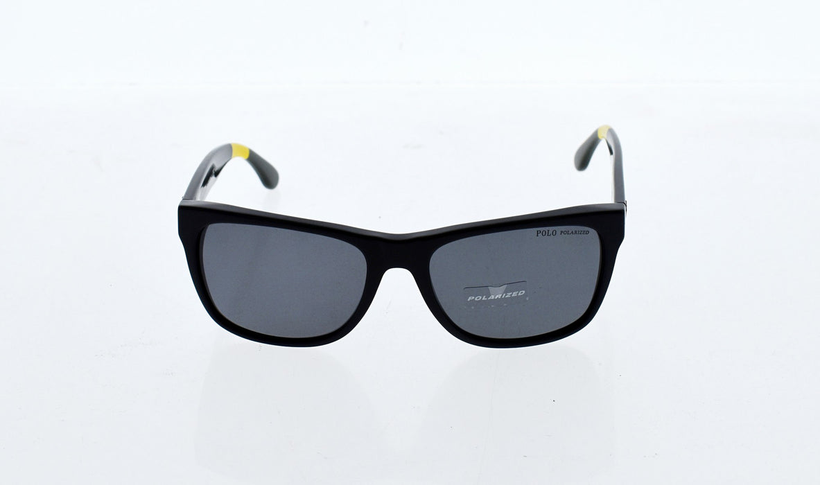 Polo Ralph Lauren PH 4106 556781 Black Gray Polarized by Ralph Lauren for Men - 57-18-145 mm Sunglasses