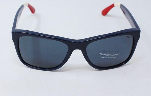 Polo Ralph Lauren PH 4106 5569-87 - Shiny Navy Blue-Grey Blue by Ralph Lauren for Men - 57-18-145 mm Sunglasses