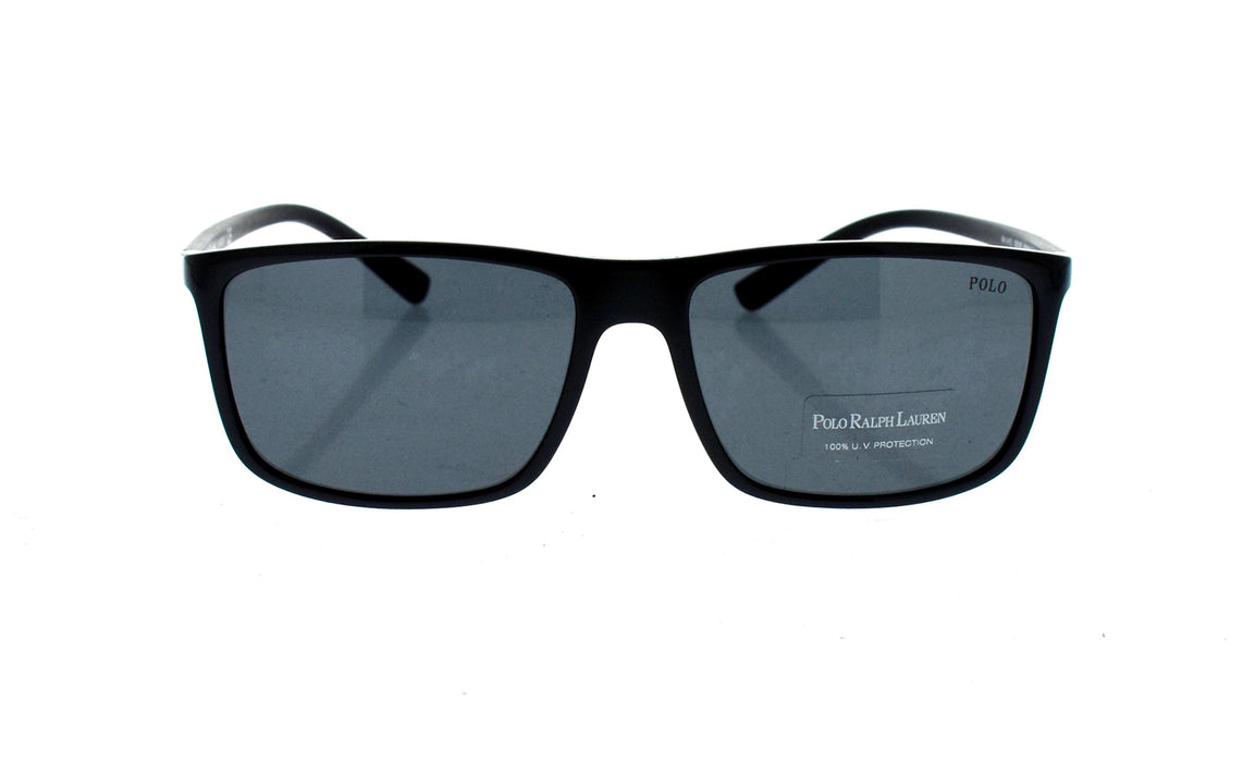 Polo Ralph Lauren PH 4115 5001-87 - Shiny Black-Grey by Ralph Lauren for Men - 57-16-145 mm Sunglasses