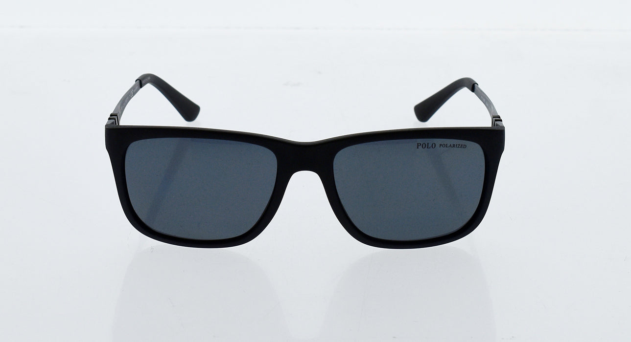Polo Ralph Lauren PH4088 5284-81 - Black Matte-Grey Polarized by Ralph Lauren for Men - 55-17-145 mm Sunglasses