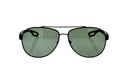 Prada SPS 55Q DG0-5X1 - Black Matte-Green Polarized by Prada for Men - 62-14-140 mm Sunglasses