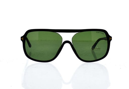 Tom Ford TF442 01N Robert - Shiny Black-Green by Tom Ford for Men - 59-15-140 mm Sunglasses
