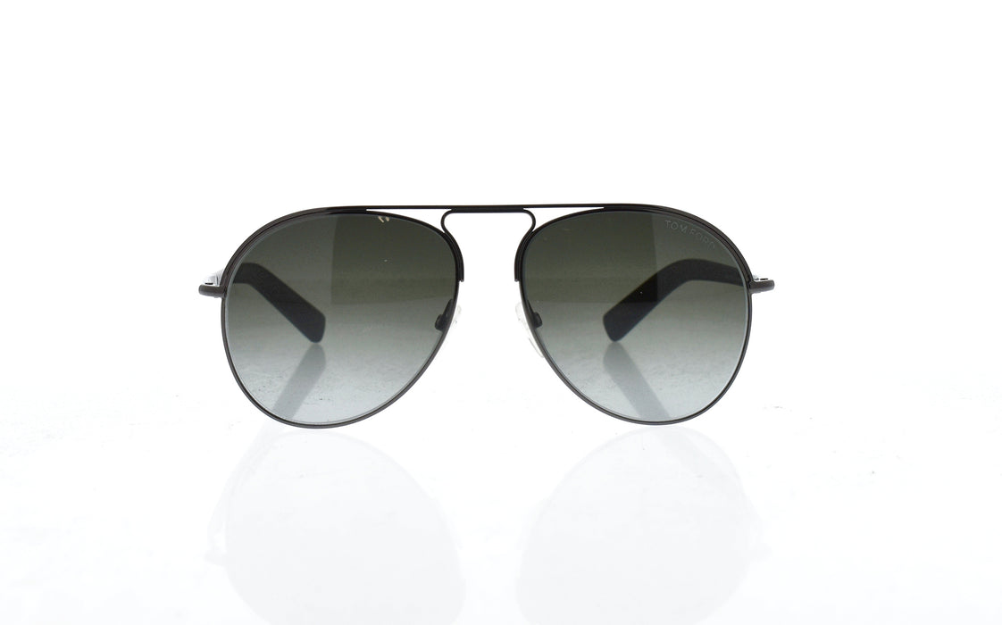 Tom Ford TF448 08B Cody - Shiny Gumetal Black-Smoke Gradient by Tom Ford for Men - 56-15-145 mm Sunglasses
