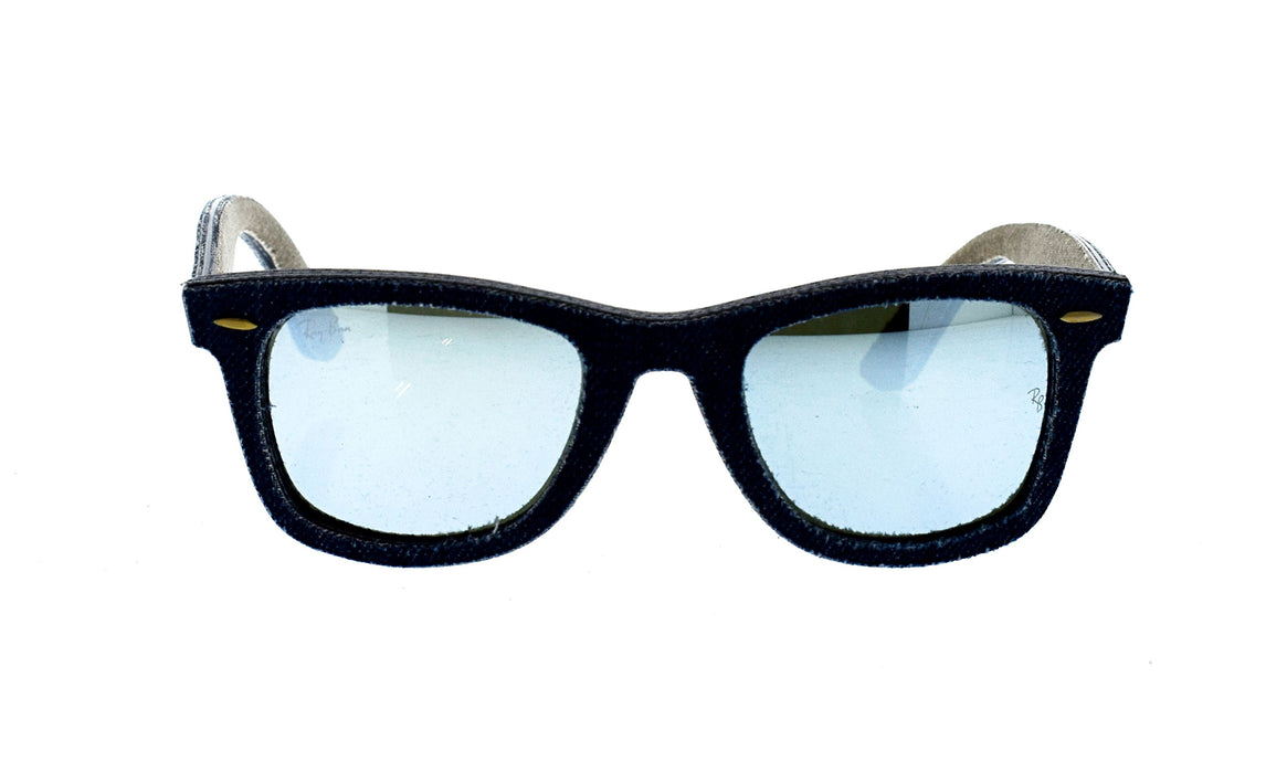 Ray Ban RB 2140 1194-30 Wayfarer Denim - Blue Denim Blue-Silver Flash by Ray Ban for Unisex - 50-22-150 mm Sunglasses