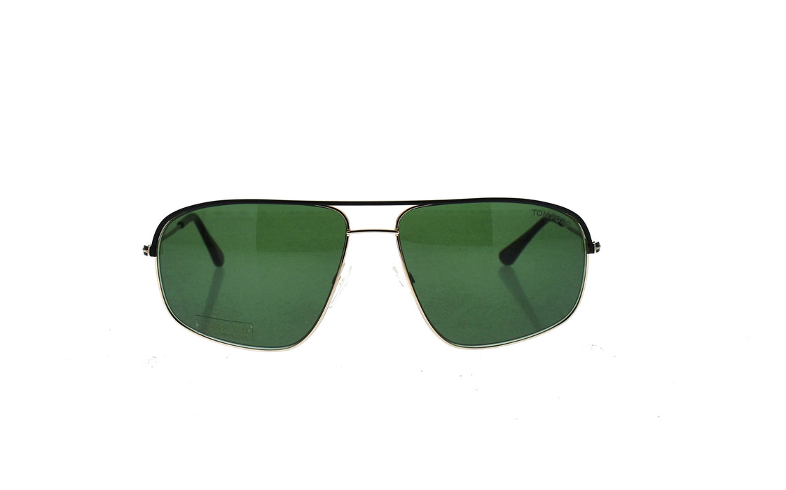 Tom Ford TF467 02N Justing - Matte Black Gold-Green by Tom Ford for Unisex - 60-14-140 mm Sunglasses