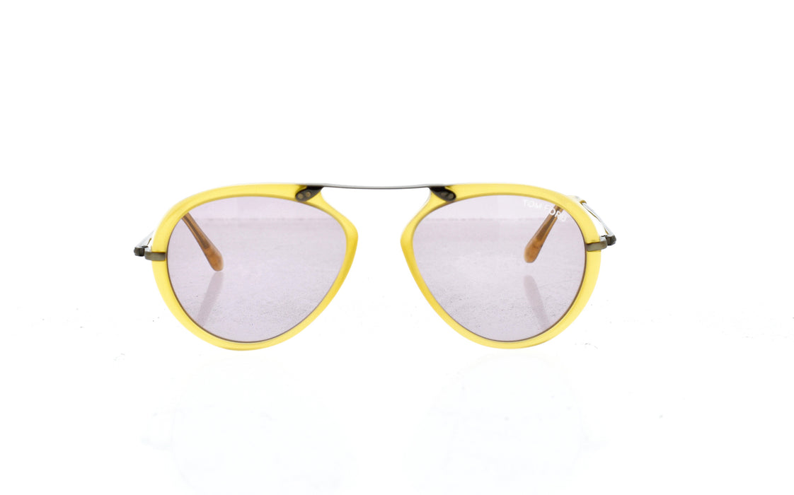 Tom Ford TF473 39Y Aaron - Shiny Yellow-Violet by Tom Ford for Unisex - 53-17-145 mm Sunglasses