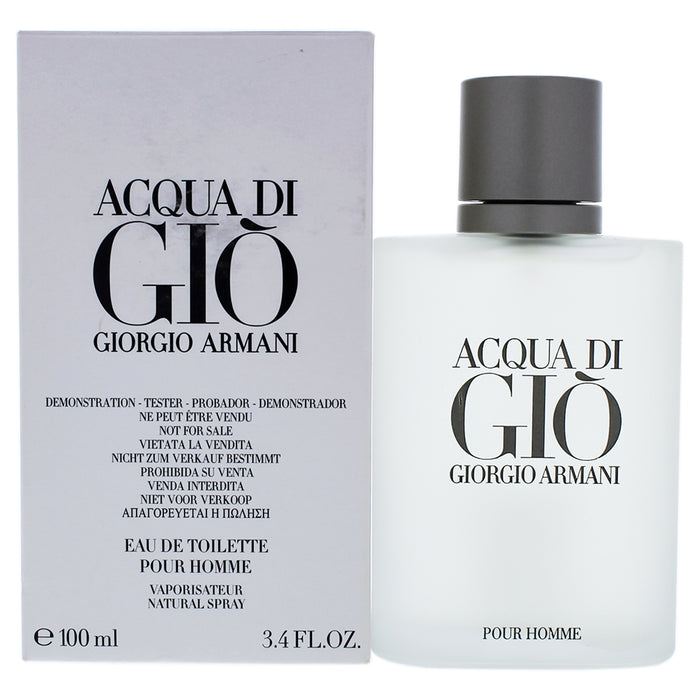 Acqua Di Gio de Giorgio Armani pour homme - Spray EDT de 3,4 oz (testeur)