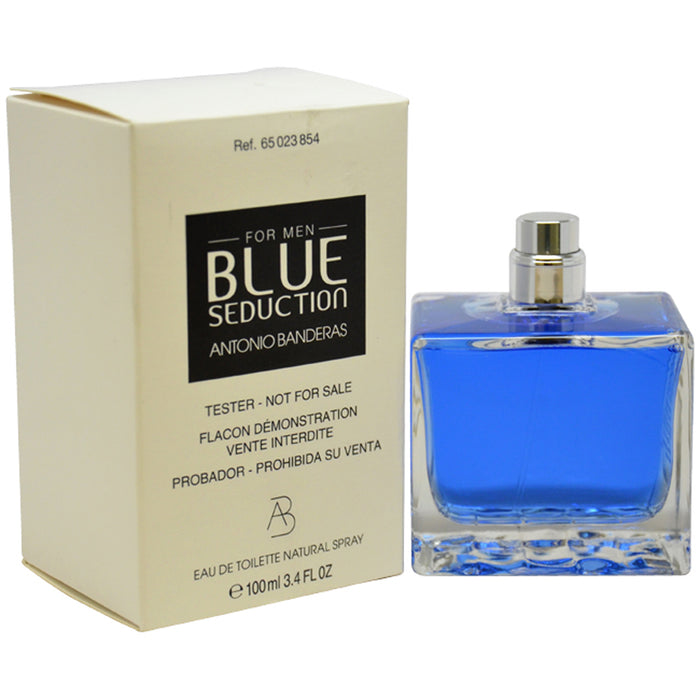 Blue Seduction de Antonio Banderas para hombres - EDT en aerosol de 3.4 oz (probador)