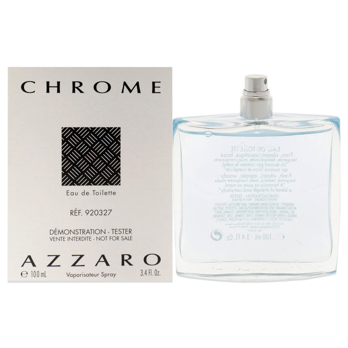 Chrome d'Azzaro pour hommes - Spray EDT de 3,4 oz (testeur)