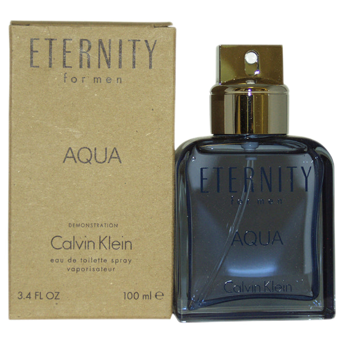 Eternity Aqua de Calvin Klein para hombres - EDT en aerosol de 3.4 oz (probador)