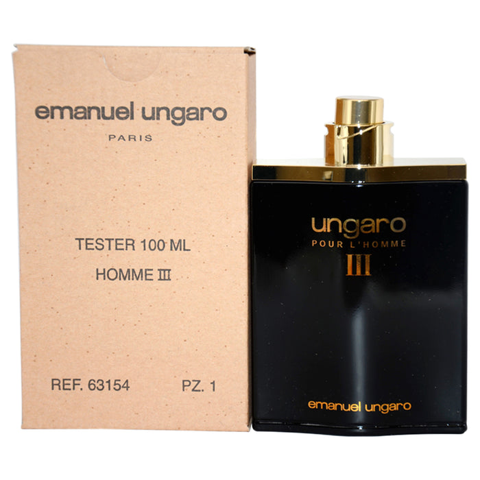 Ungaro III d'Emanuel Ungaro pour hommes - Spray EDT de 3,4 oz (testeur)