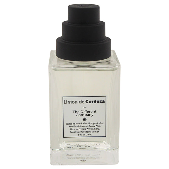 Limon De Cordoza de The Different Company pour unisexe - Spray EDT de 3 oz (testeur)