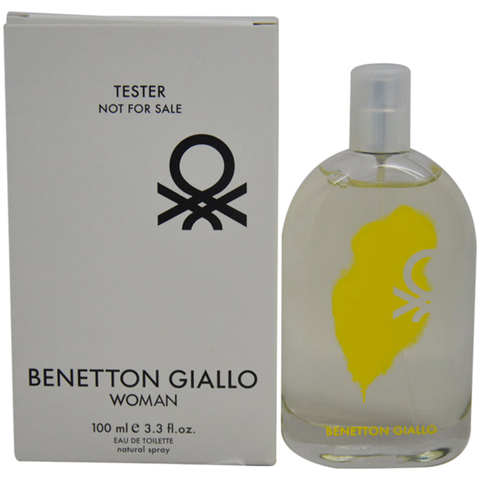 Benetton Giallo de United Colors of Benetton pour femme - Spray EDT de 3,4 oz (testeur)
