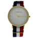AO-66 Somand - Gold/Navy Blue-White-Red Nylon Strap Watch by Andreas Osten for Men - 1 Pc Watch