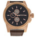 LVAG3733-16 Rose Gold/Brown Leather Strap Watch by Louis Villiers for Men - 1 Pc Watch