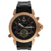 REDS7 Rose Gold/Black Stainless Steel Bracelet Watch by Jean Bellecour for Men - 1 Pc Watch