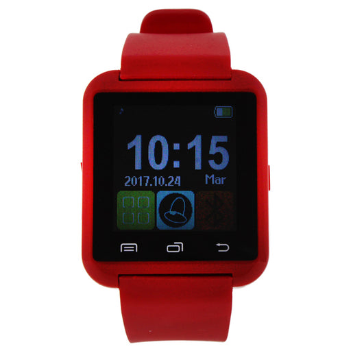 EK-A2 Montre Connectee Red Silicone Strap Smart Watch by Eclock for Unisex - 1 Pc Watch