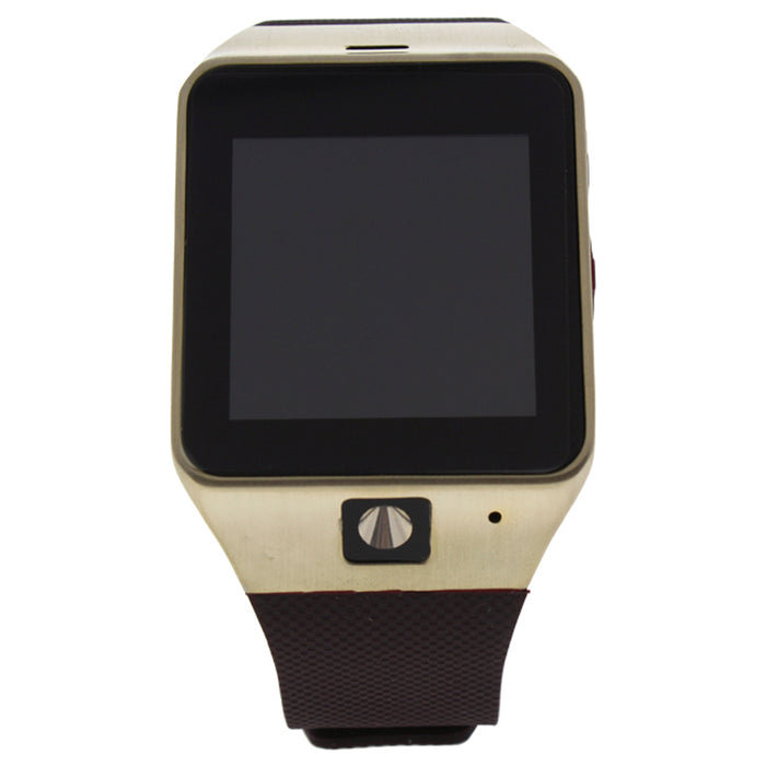 EK-D3 Montre Connectee Gold/Brown Silicone Strap Smart Watch by Eclock for Unisex - 1 Pc Watch