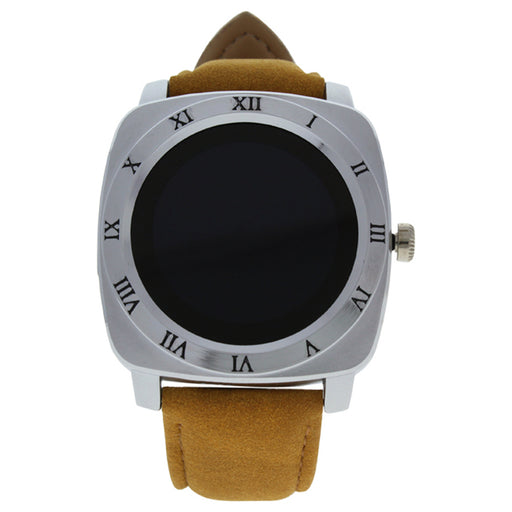 EK-F1 Montre Connectee Yellow Leather Strap Smart Watch by Eclock for Unisex - 1 Pc Watch