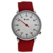 KUTPR Silver/Red Nylon Strap Watch by Kulte for Unisex - 1 Pc Watch