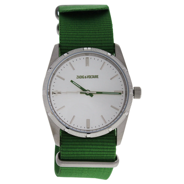 ZVF212 Fusion - Silver/Green Nylon Strap Watch by Zadig & Voltaire for Unisex - 1 Pc Watch