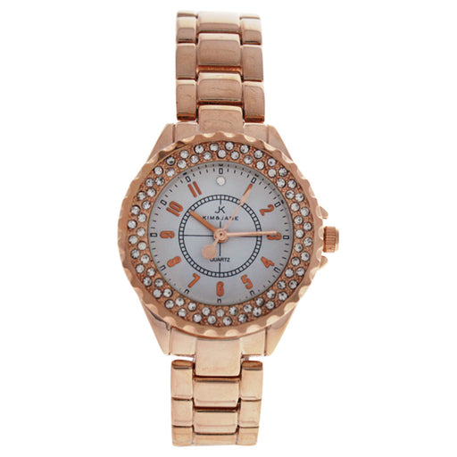 2033L-GPW Rose Gold Stainless Steel Bracelet Watch by Kim & Jade for Women - 1 Pc Watch
