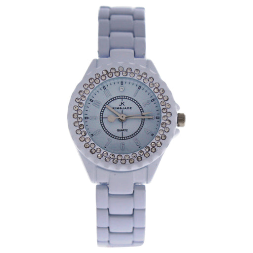 2033L-WS White Stainless Steel Bracelet Watch by Kim & Jade for Women - 1 Pc Watch