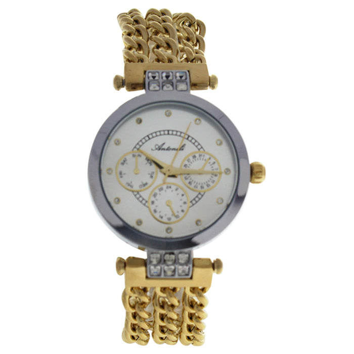 AL0704-04 Silver/Gold Stainless Steel Bracelet Watch by Antoneli for Women - 1 Pc Watch