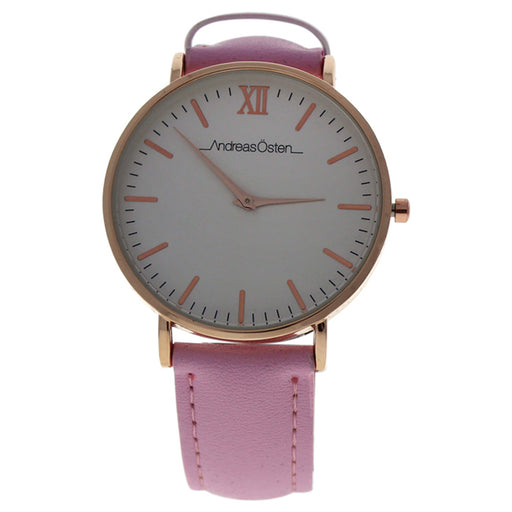 AO-161 Pure - Rose Gold/Light Pink Leather Strap Watch by Andreas Osten for Women - 1 Pc Watch