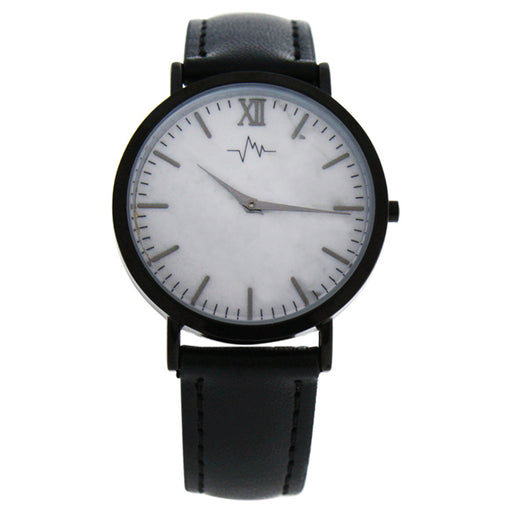 AO-180 Hygge - Marble Dial/Black Leather Strap Watch by Andreas Osten for Women - 1 Pc Watch