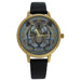 CRA017 La Animale - Gold/Black Leather Strap Watch by Charlotte Raffaelli for Women - 1 Pc Watch
