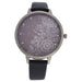 CRR004 La Romance - Silver/Grey Leather Strap Watch by Charlotte Raffaelli for Women - 1 Pc Watch