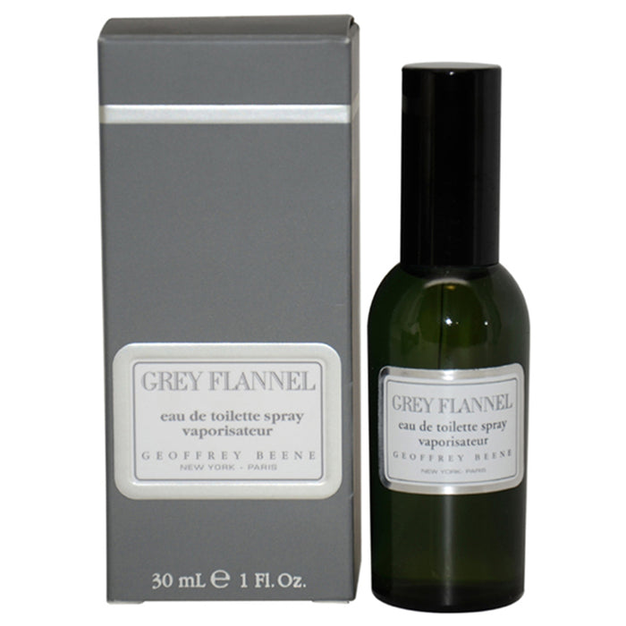 Franela gris de Geoffrey Beene para hombres - Spray EDT de 1 oz 