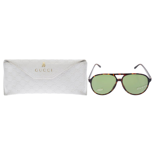 Gucci GG 1026-TVD-Dark Havana-Green by Gucci for Unisex - 59-14-140 mm Sunglasses