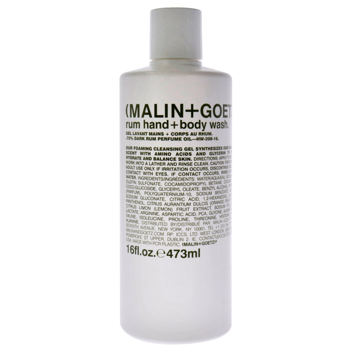 Gel de baño con ron de Malin + Goetz para unisex - Gel de baño de 16 oz