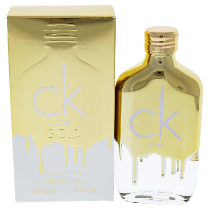CK One Gold de Calvin Klein pour unisexe - Vaporisateur EDT de 3,4 oz