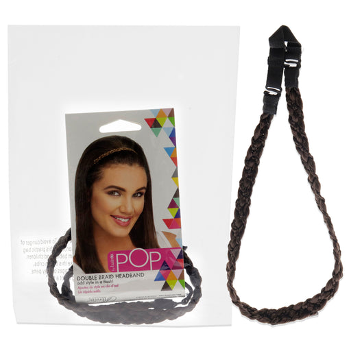 Pop Double Braid Headband - R6 Dark Chocolate by Hairdo for Women - 1 Pc Hair Band