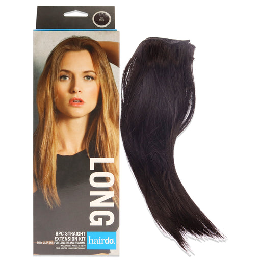 Straight Extension Kit - R2 Ebony by Hairdo for Women - 8 x 16 Inch Hair Extension